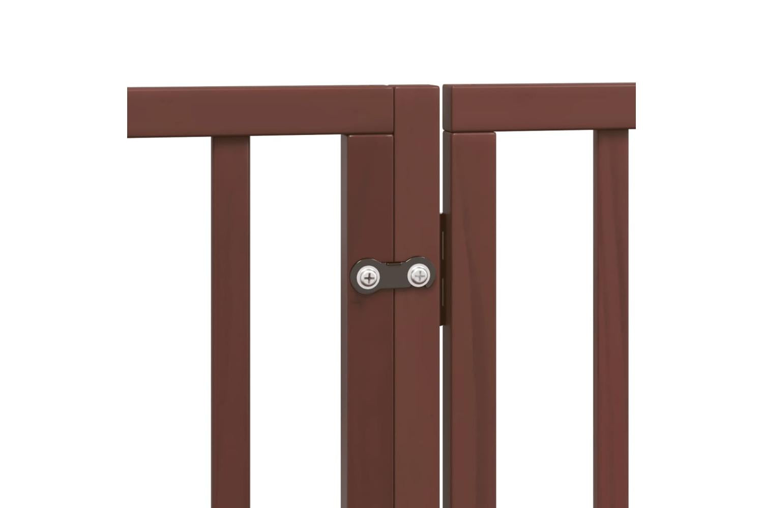 Vidaxl Dog Gate With Door Foldable 4 Panels Brown 320 Cm Poplar Wood-9