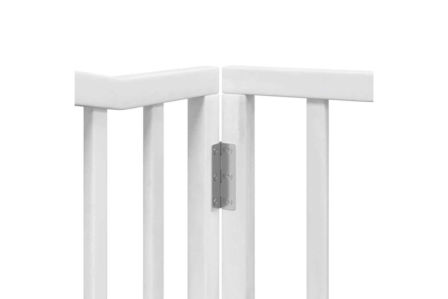 Vidaxl Dog Gate With Door Foldable 12 Panels White 960 Cm Poplar Wood-9
