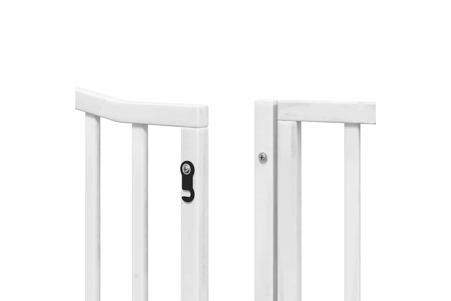 Vidaxl Dog Gate With Door Foldable 12 Panels White 960 Cm Poplar Wood-10