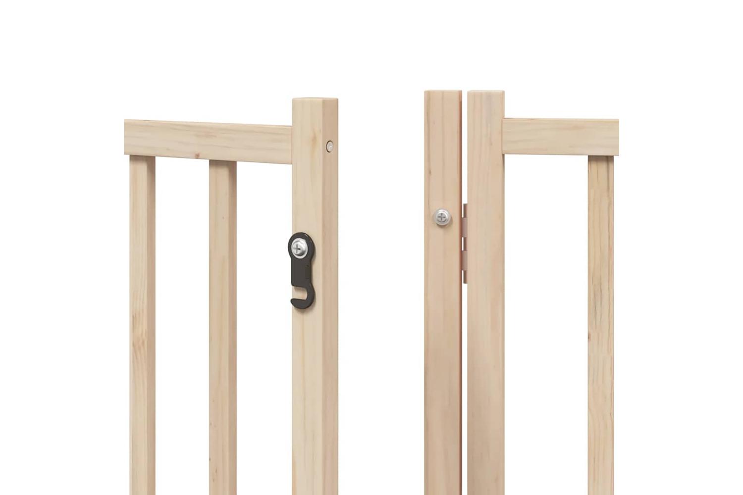 Vidaxl Dog Gate With Door Foldable 6 Panels 480 Cm Poplar Wood-10