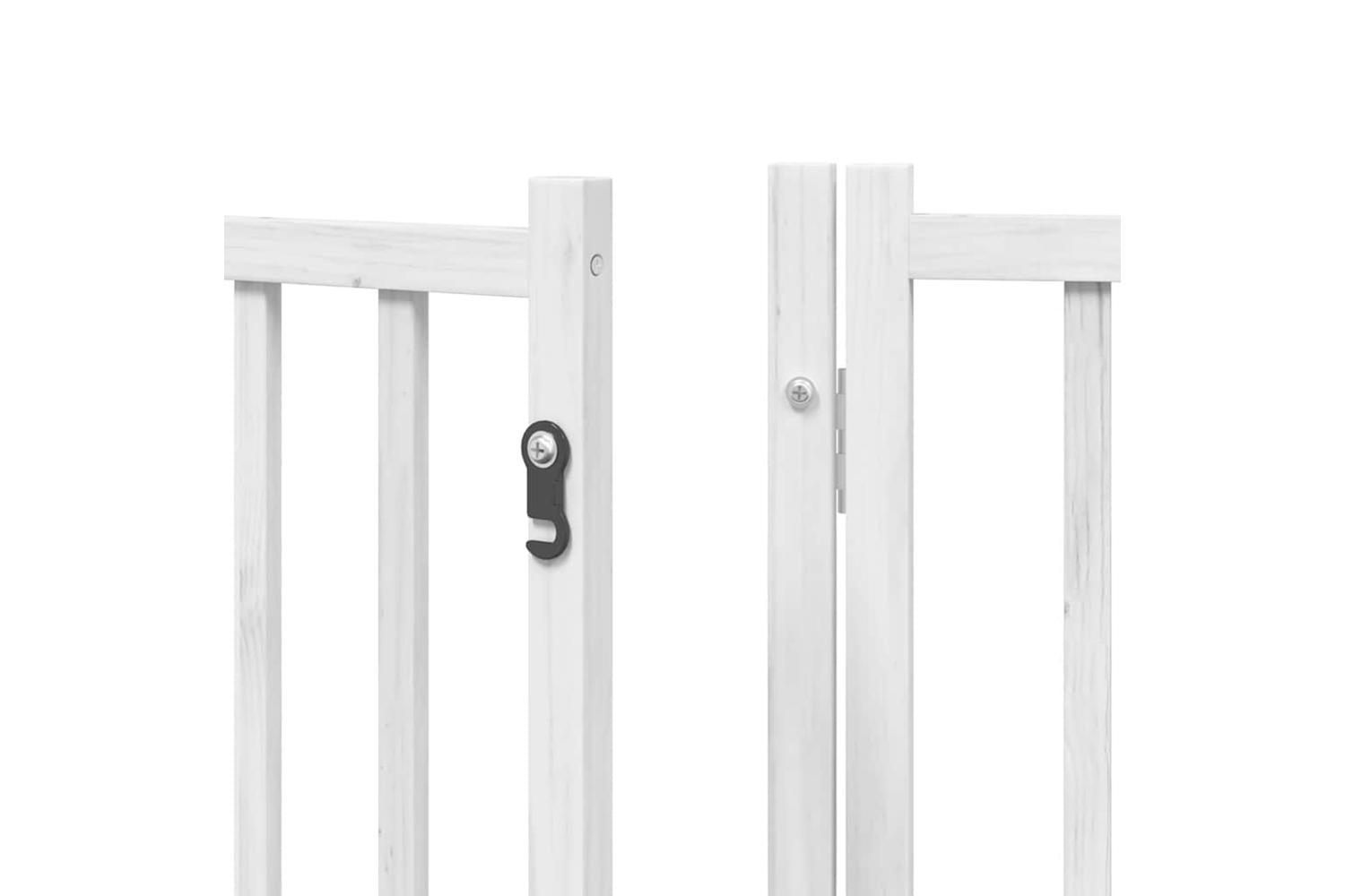 Vidaxl Dog Gate With Door Foldable 6 Panels White 480 Cm Poplar Wood-10