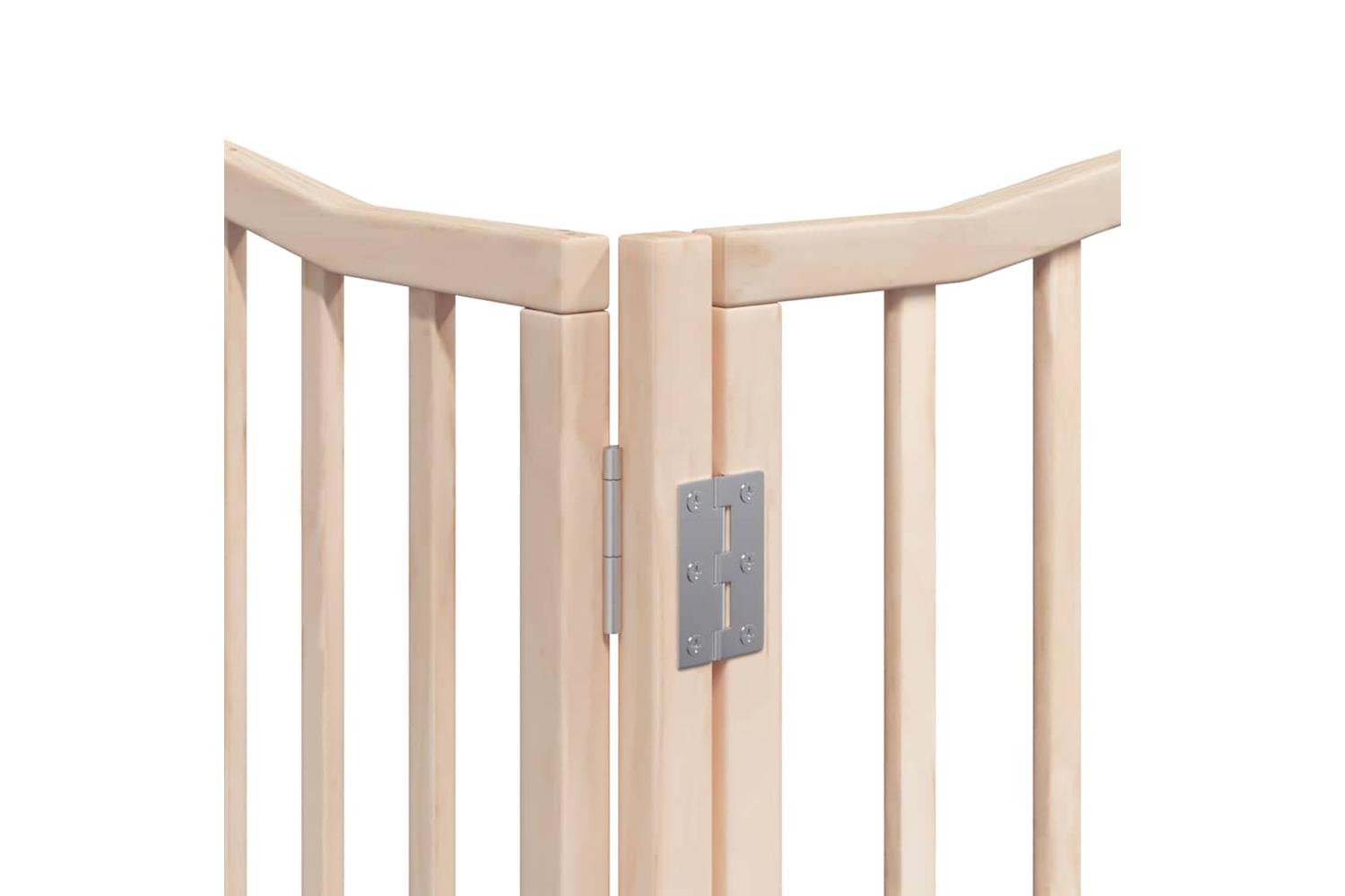 Vidaxl Dog Gate With Door Foldable 10 Panels 800 Cm Poplar Wood-10