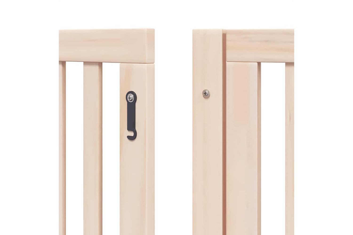 Vidaxl Dog Gate With Door Foldable 6 Panels 480 Cm Poplar Wood-10