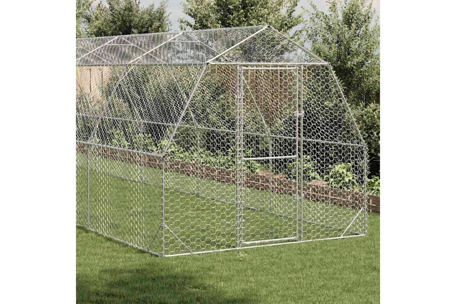Vidaxl Chicken Run 25x10x225 M Galvanised Steel-2