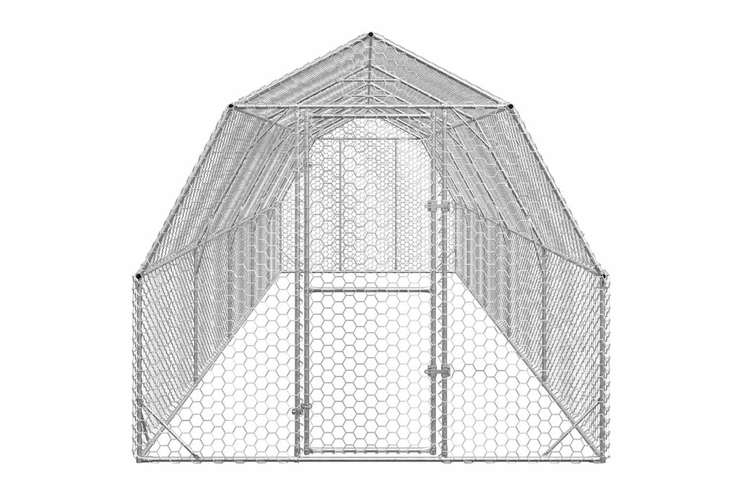 Vidaxl Chicken Run 25x10x225 M Galvanised Steel-3