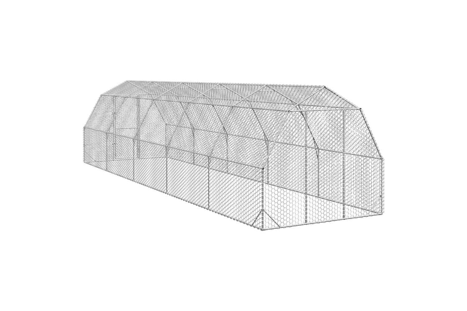 Vidaxl Chicken Run 25x10x225 M Galvanised Steel-5