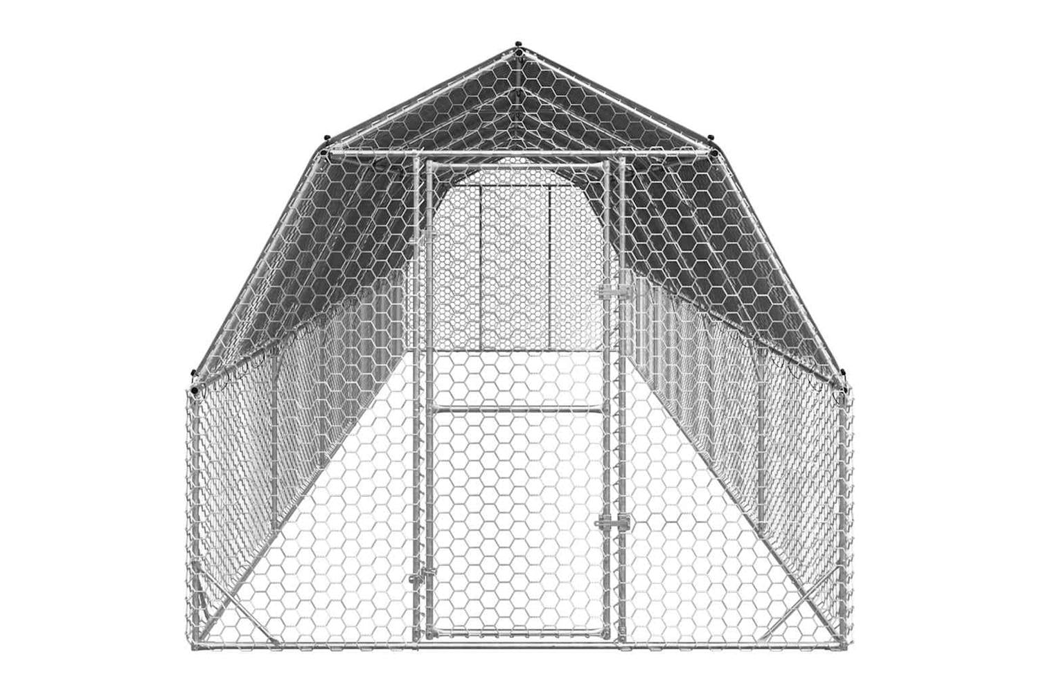 Vidaxl Chicken Run With Roof 25x12x225 M Galvanised Steel-3