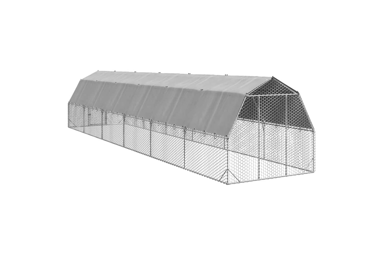 Vidaxl Chicken Run With Roof 25x12x225 M Galvanised Steel-5