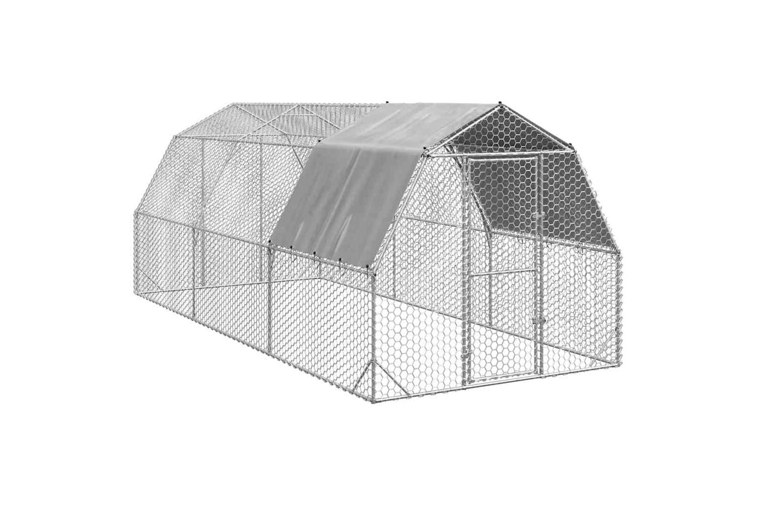 Vidaxl Chicken Run With Roof 25x6x225 M Galvanised Steel