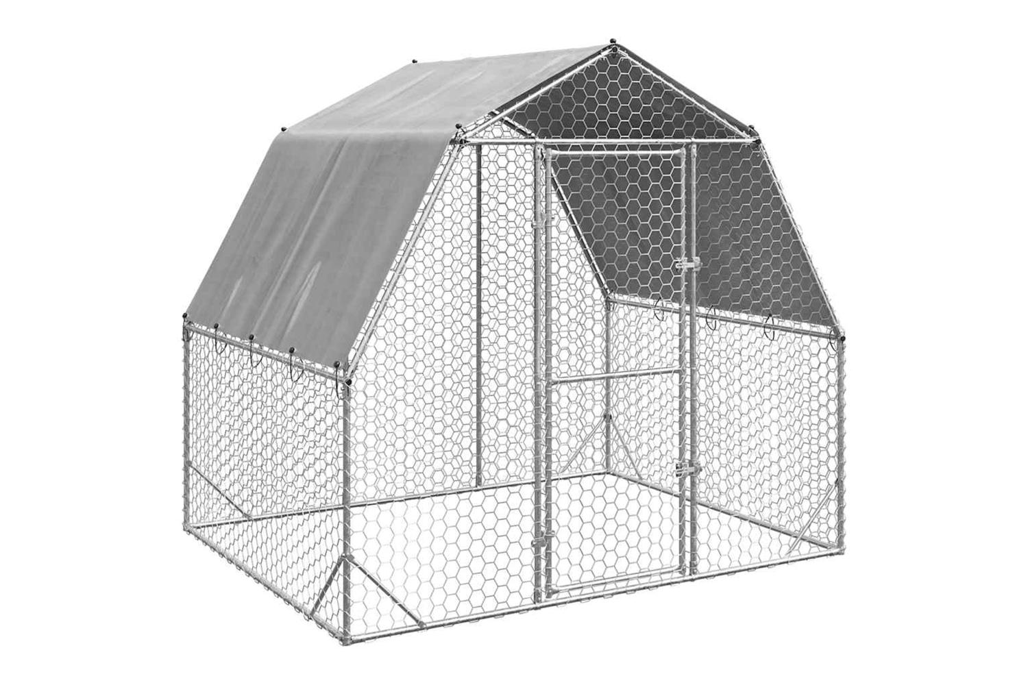 Vidaxl Chicken Run With Roof 25x2x225 M Galvanised Steel-2