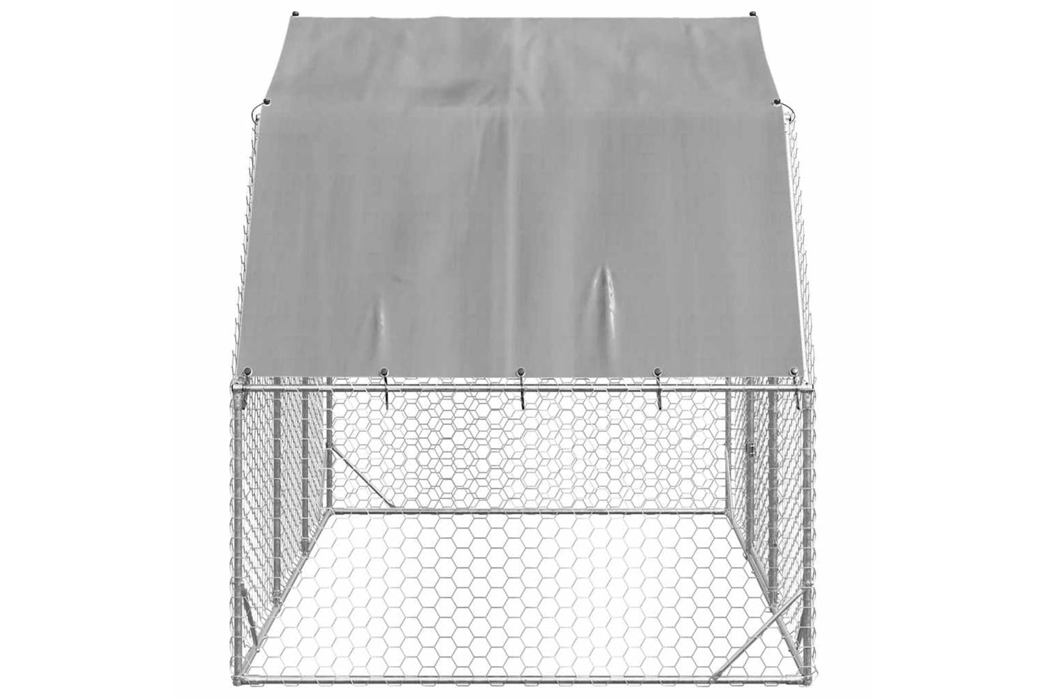 Vidaxl Chicken Run With Roof 25x2x225 M Galvanised Steel-4