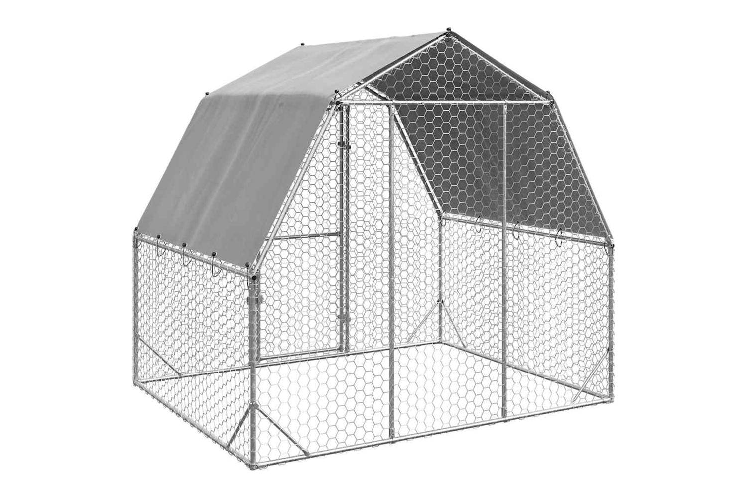 Vidaxl Chicken Run With Roof 25x2x225 M Galvanised Steel-5