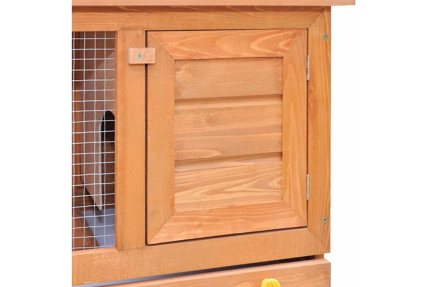 Vidaxl Outdoor Rabbit Hutch Small Pet Cage 1 Door Wood-3