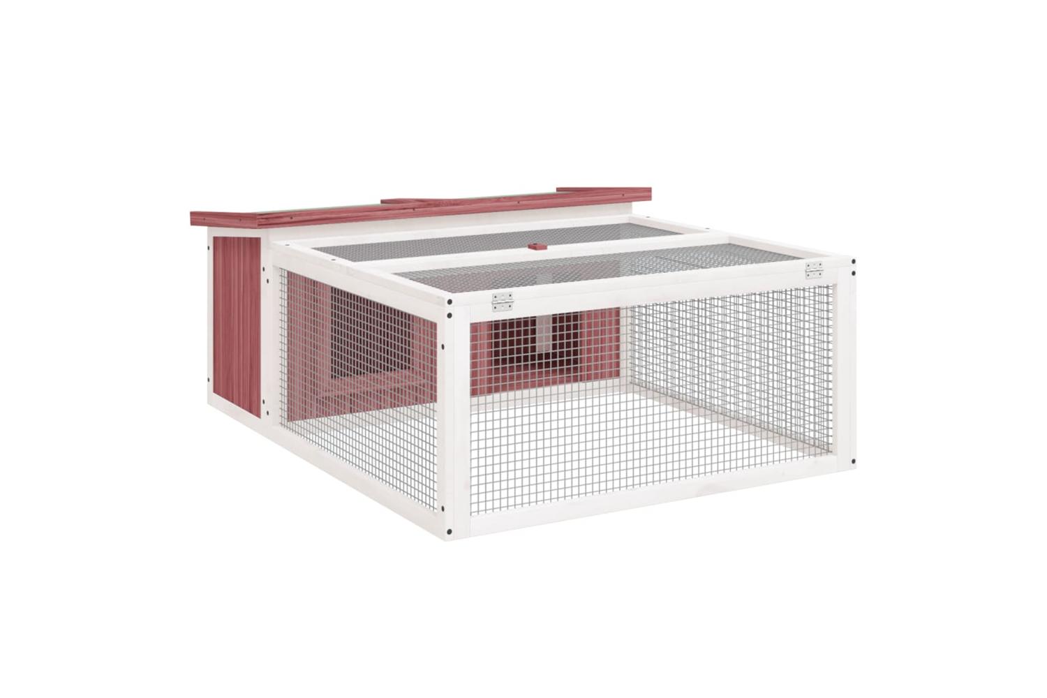Vidaxl Rabbit Hutch Mocha 1175x97x475 Cm Solid Wood Pine-2