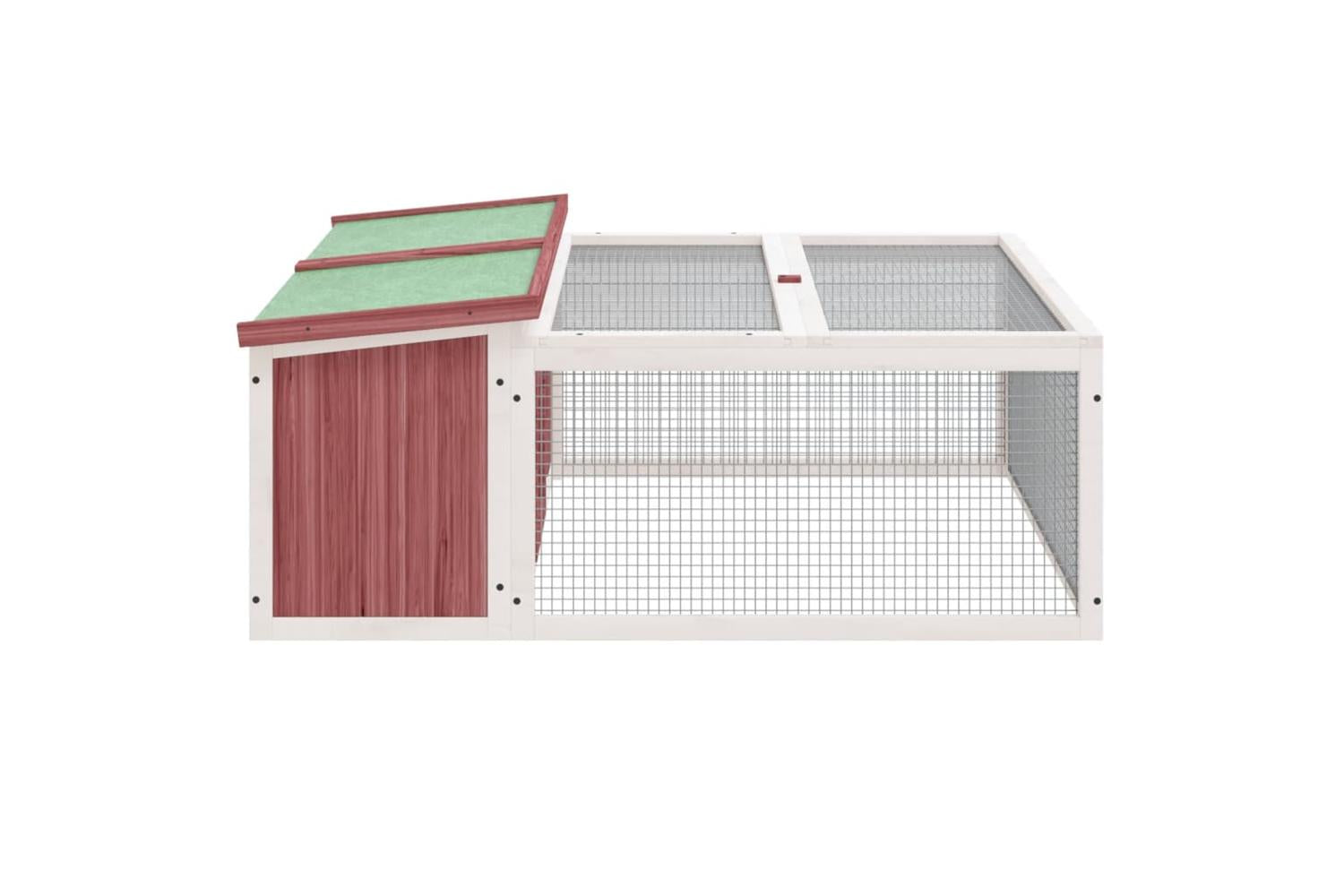 Vidaxl Rabbit Hutch Mocha 1175x97x475 Cm Solid Wood Pine-5