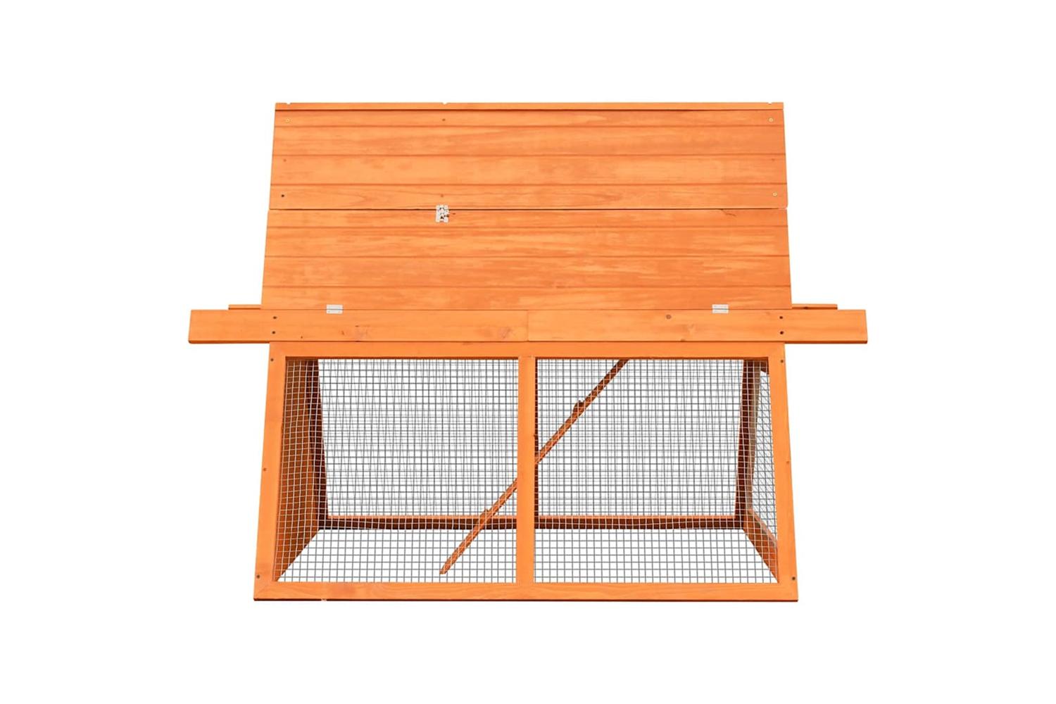Vidaxl Rabbit Hutch Solid Pine Fir Wood 152x128x108 Cm-5