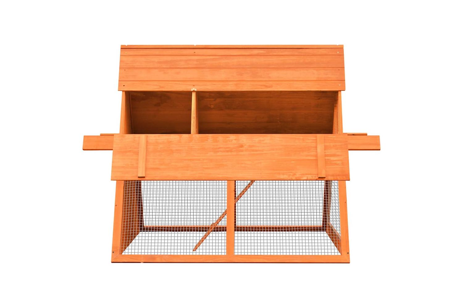 Vidaxl Rabbit Hutch Solid Pine Fir Wood 152x128x108 Cm-6