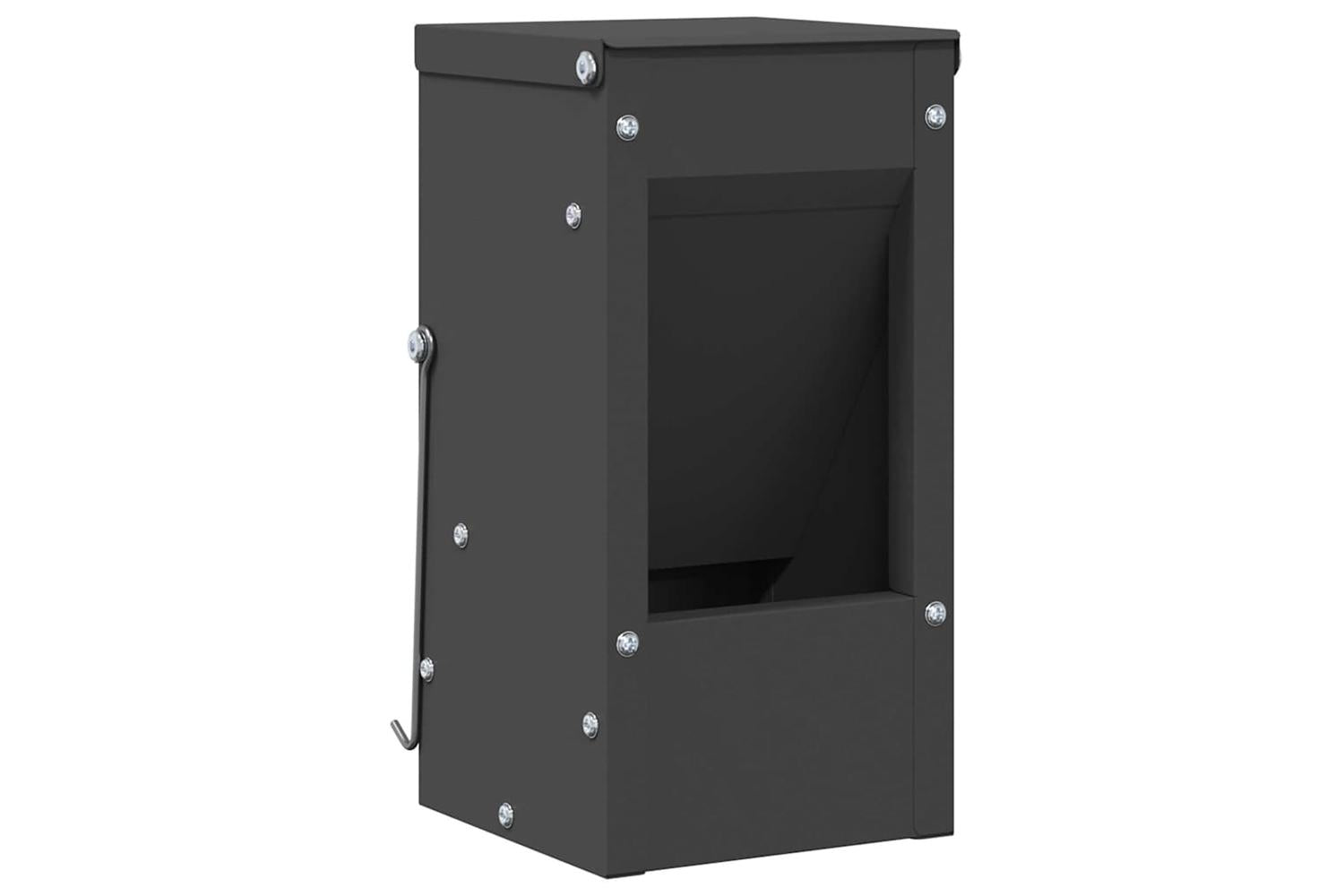 Vidaxl Rabbit Feeder Black 125 X 125 X 25 Cm Cold-rolled Steel-2