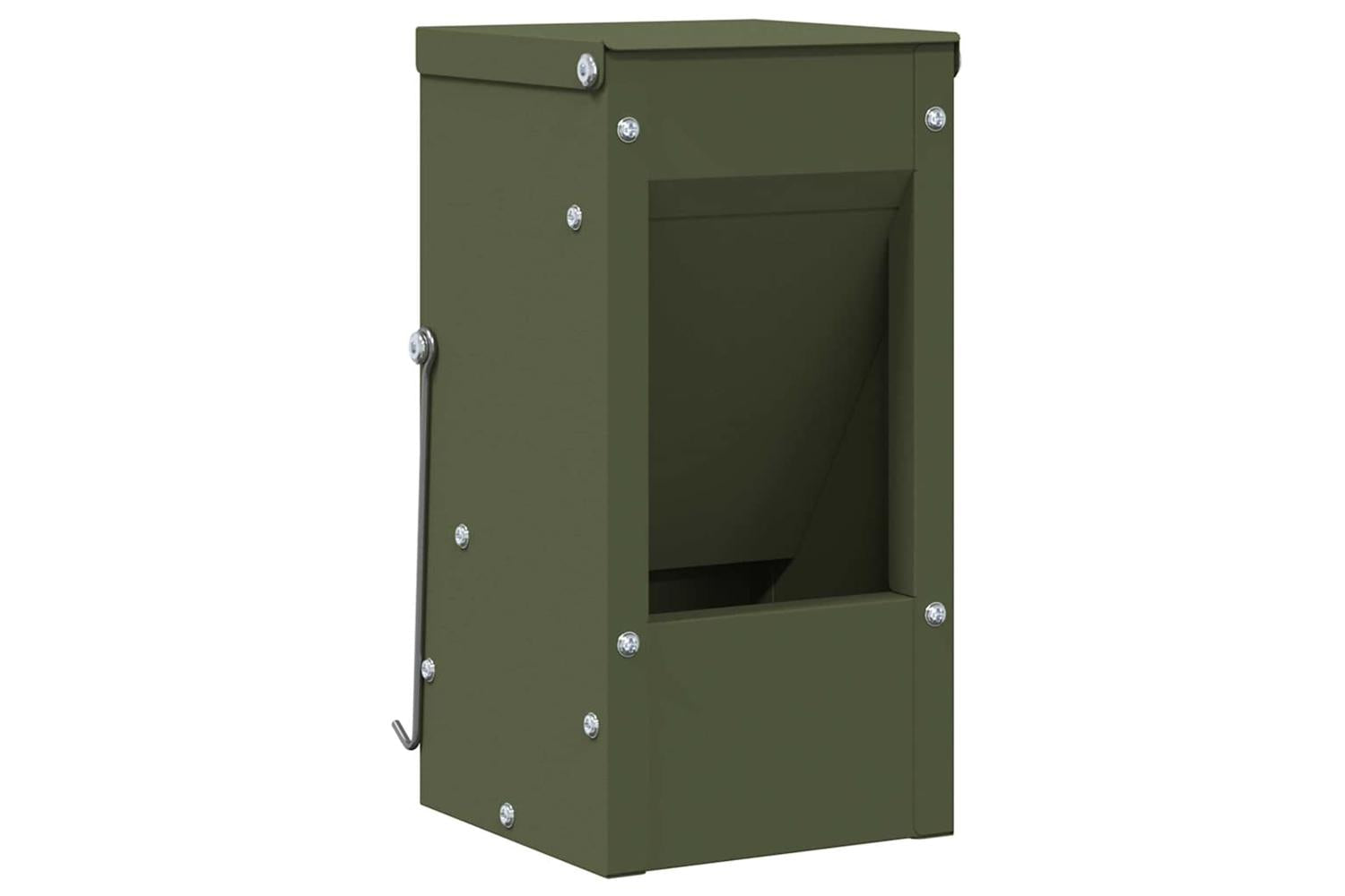 Vidaxl Rabbit Feeder Olive Green 125 X 125 X 25 Cm Cold-rolled Steel-2