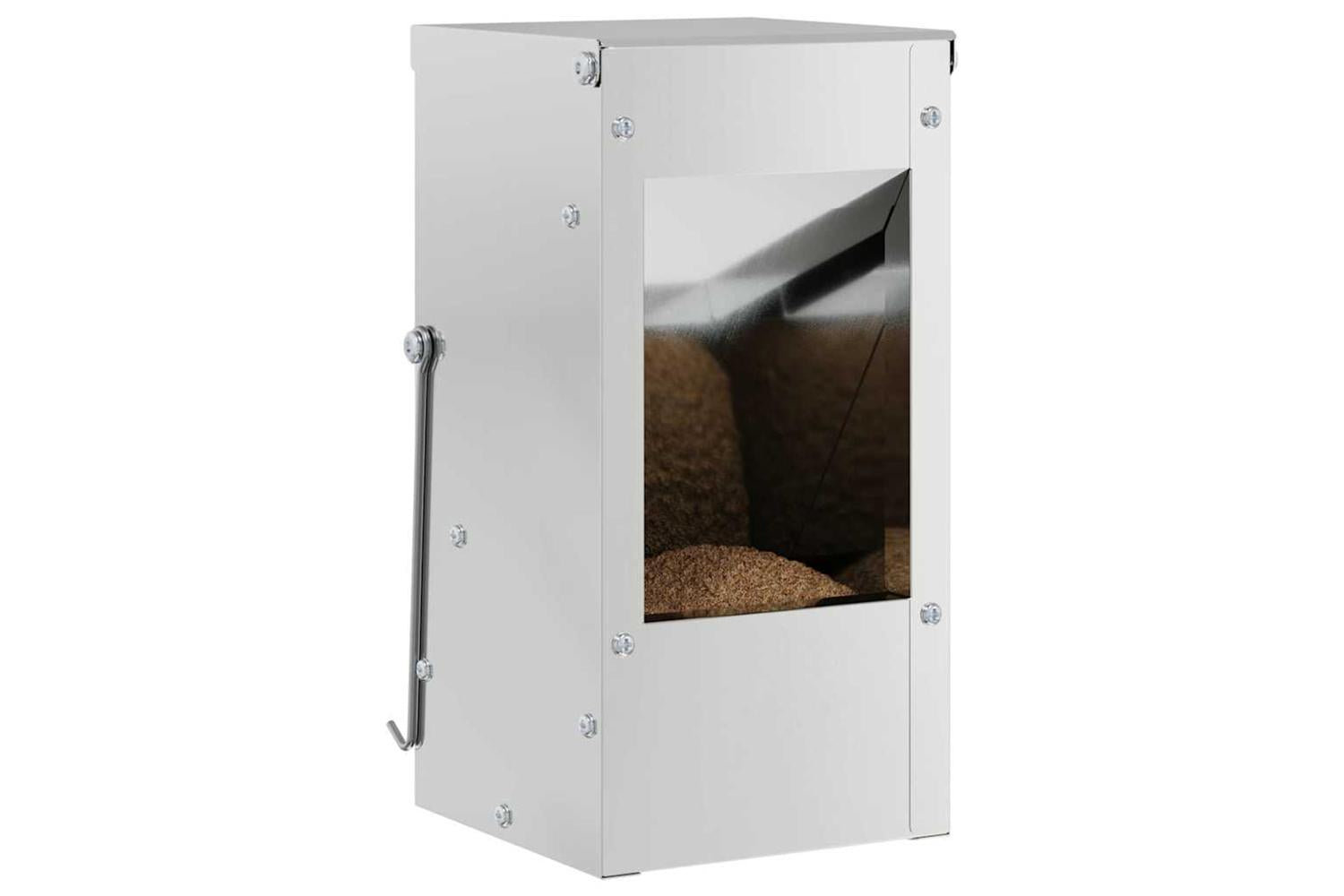 Vidaxl Rabbit Feeder Silver 125 X 125 X 25 Cm Galvanised Steel-3