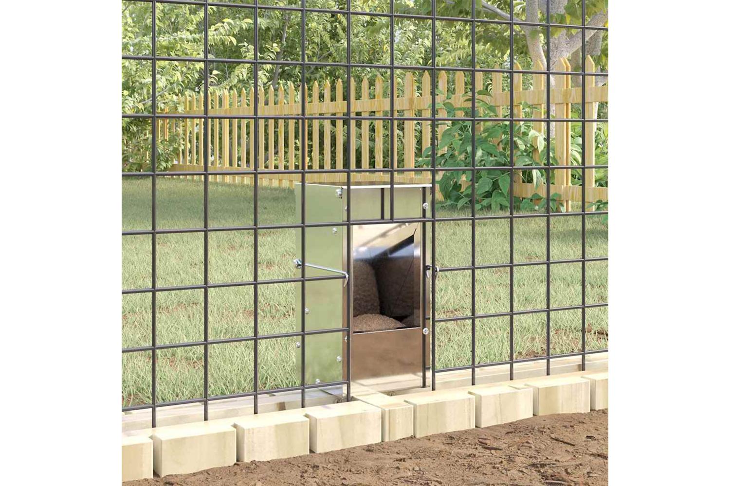 Vidaxl Rabbit Feeder Silver 125 X 125 X 25 Cm Galvanised Steel-4
