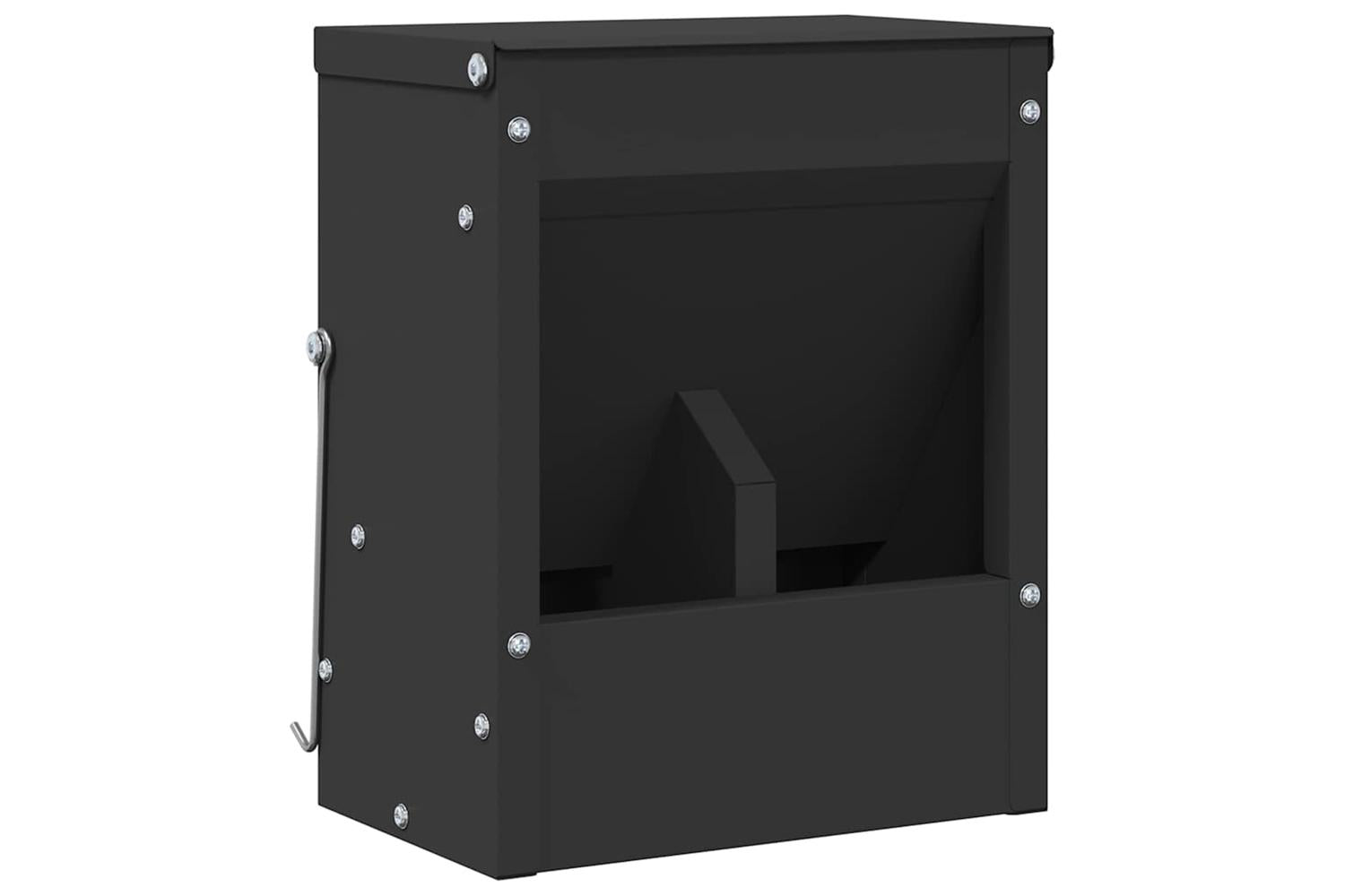 Vidaxl Rabbit Feeder Black 20 X 125 X 25 Cm Cold-rolled Steel-2
