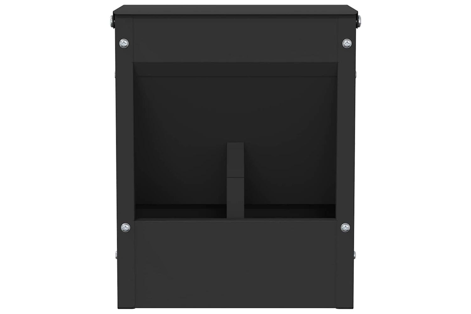 Vidaxl Rabbit Feeder Black 20 X 125 X 25 Cm Cold-rolled Steel-5
