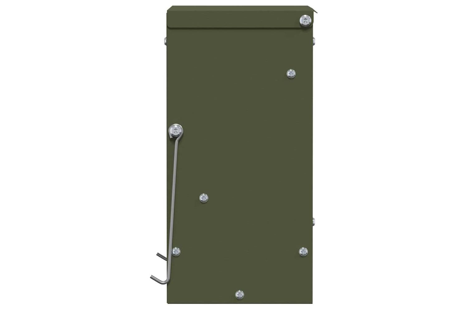 Vidaxl Rabbit Feeder Olive Green 20 X 125 X 25 Cm Cold-rolled Steel-6