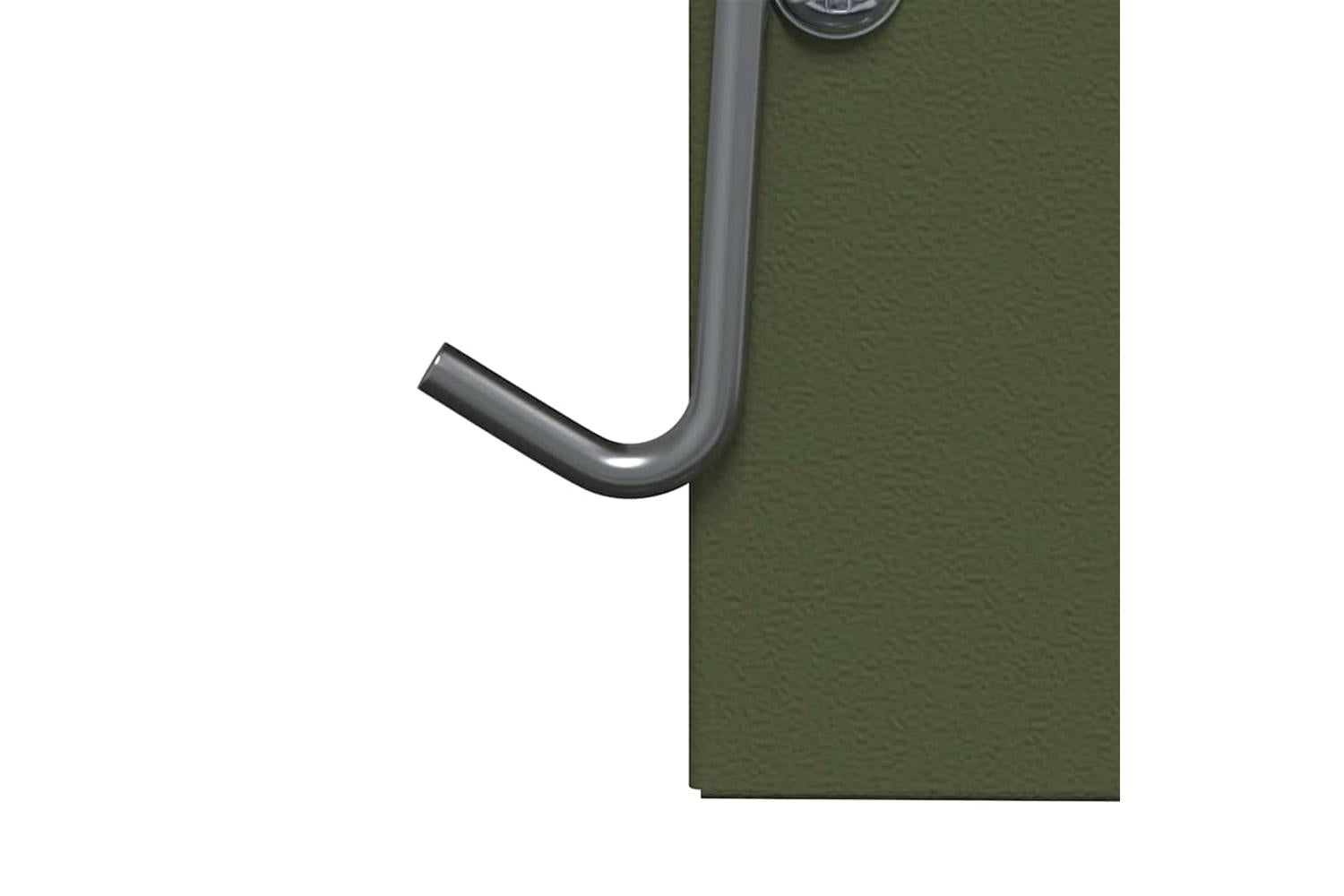 Vidaxl Rabbit Feeder Olive Green 20 X 125 X 25 Cm Cold-rolled Steel-8