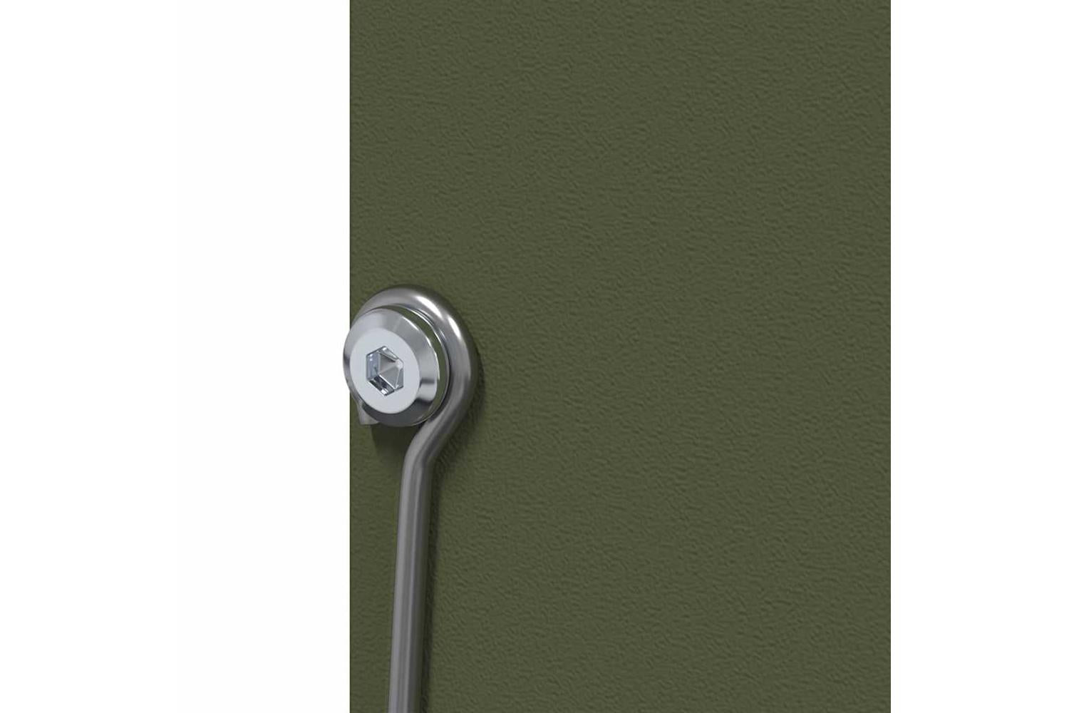 Vidaxl Rabbit Feeder Olive Green 20 X 125 X 25 Cm Cold-rolled Steel-9