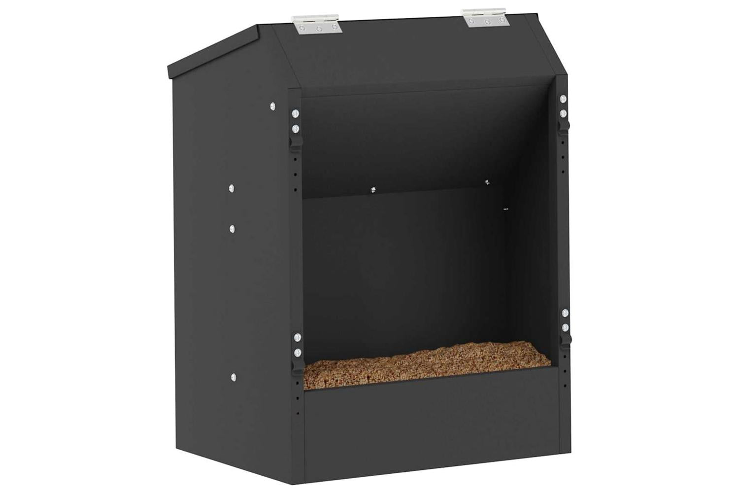 Vidaxl Rabbit Feeder Black 335 X 255 X 455 Cm Cold-rolled Steel-3