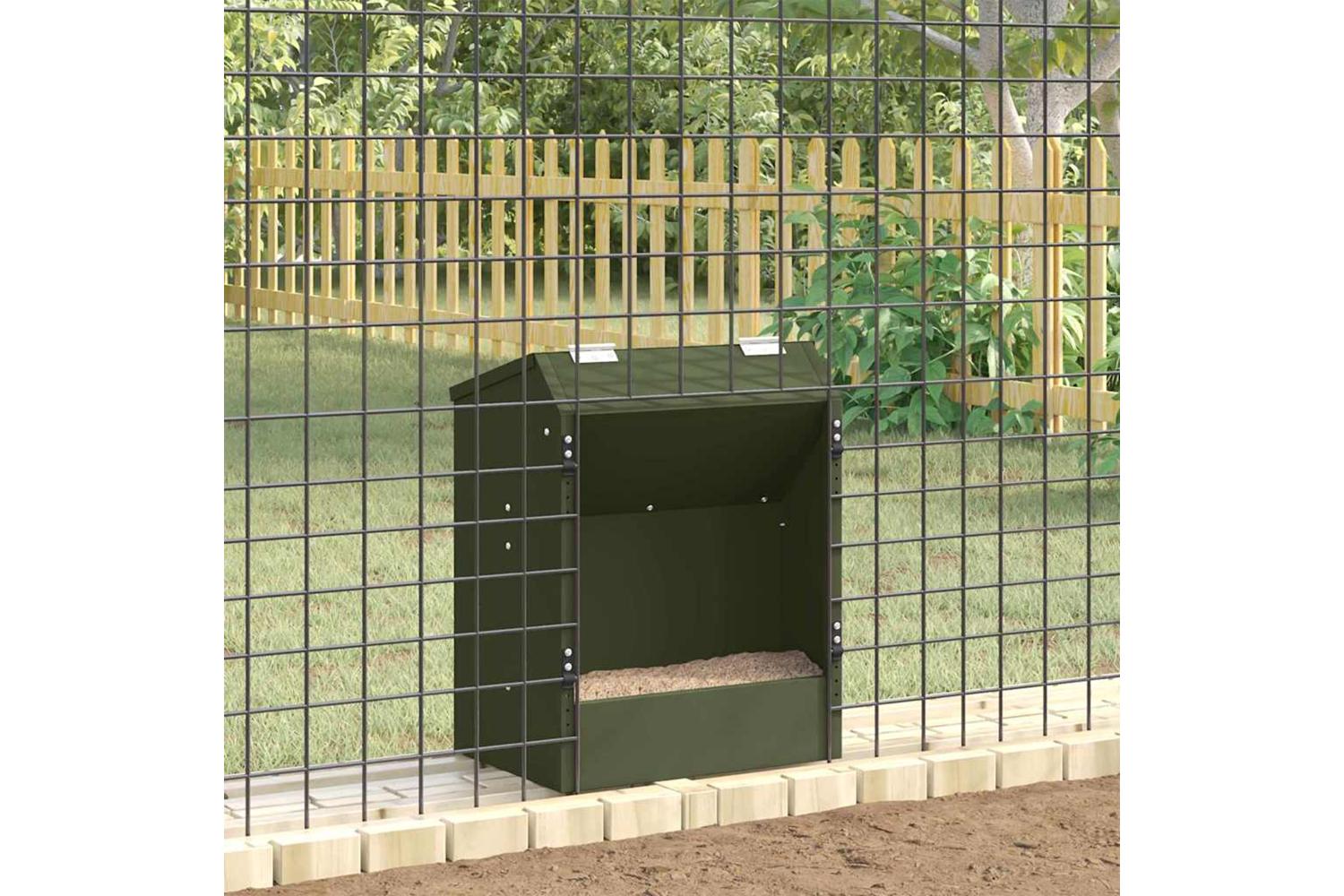 Vidaxl Rabbit Feeder Olive Green 335 X 255 X 455 Cm-4