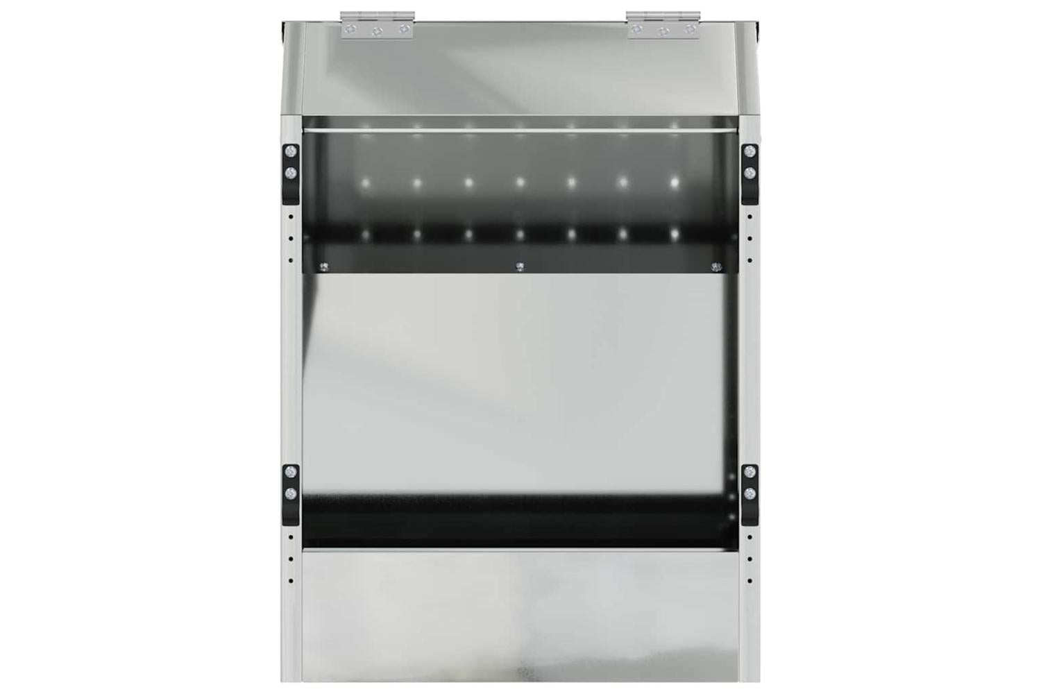 Vidaxl Rabbit Feeder Silver 335 X 255 X 455 Cm Galvanised Steel-5