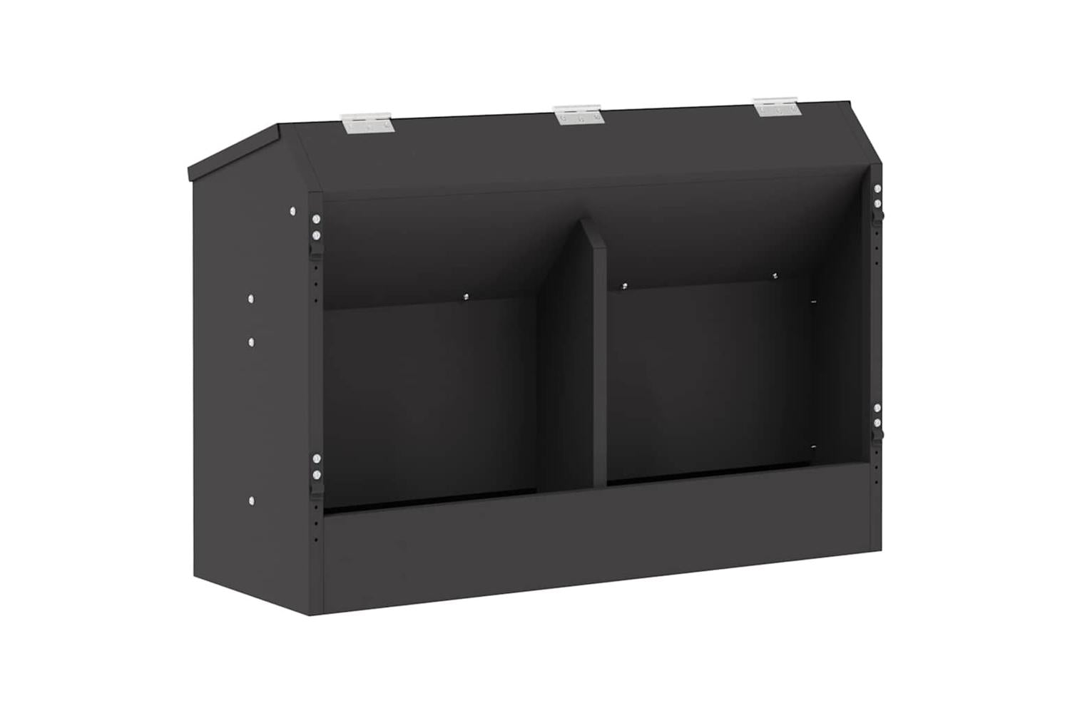 Vidaxl Rabbit Feeder Black 645 X 255 X 455 Cm Cold-rolled Steel