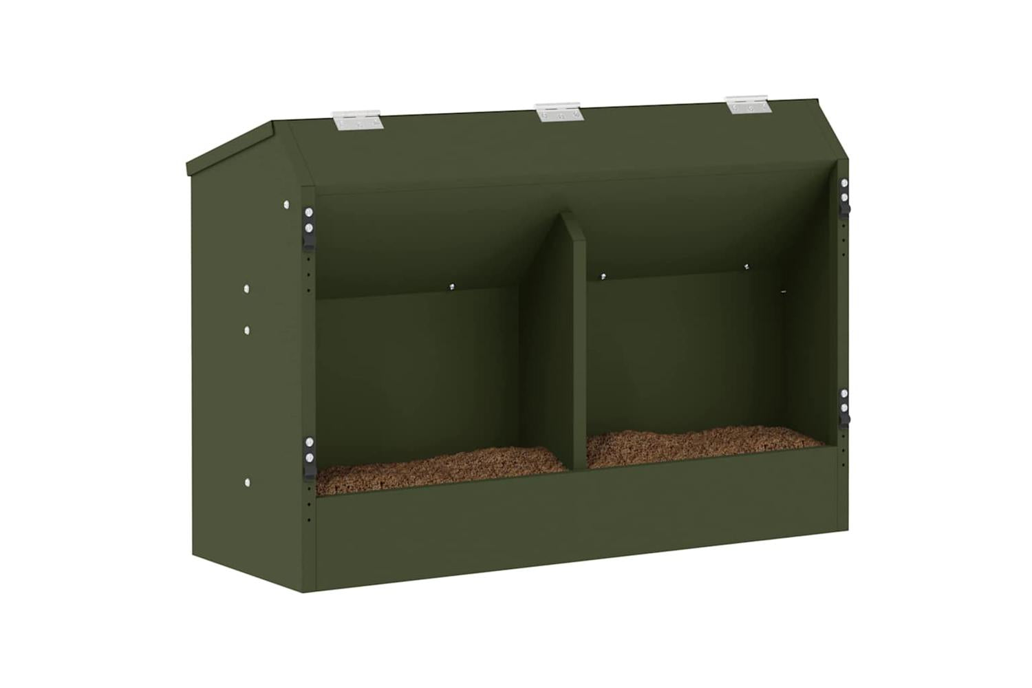 Vidaxl Rabbit Feeder Olive Green 645 X 255 X 455 Cm-3