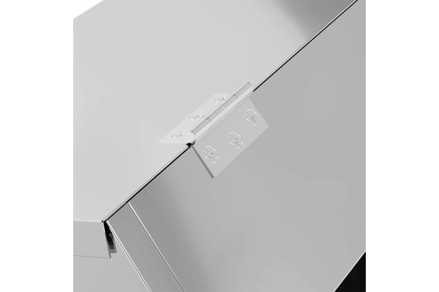 Vidaxl Rabbit Feeder Silver 645 X 255 X 455 Cm Galvanised Steel-9