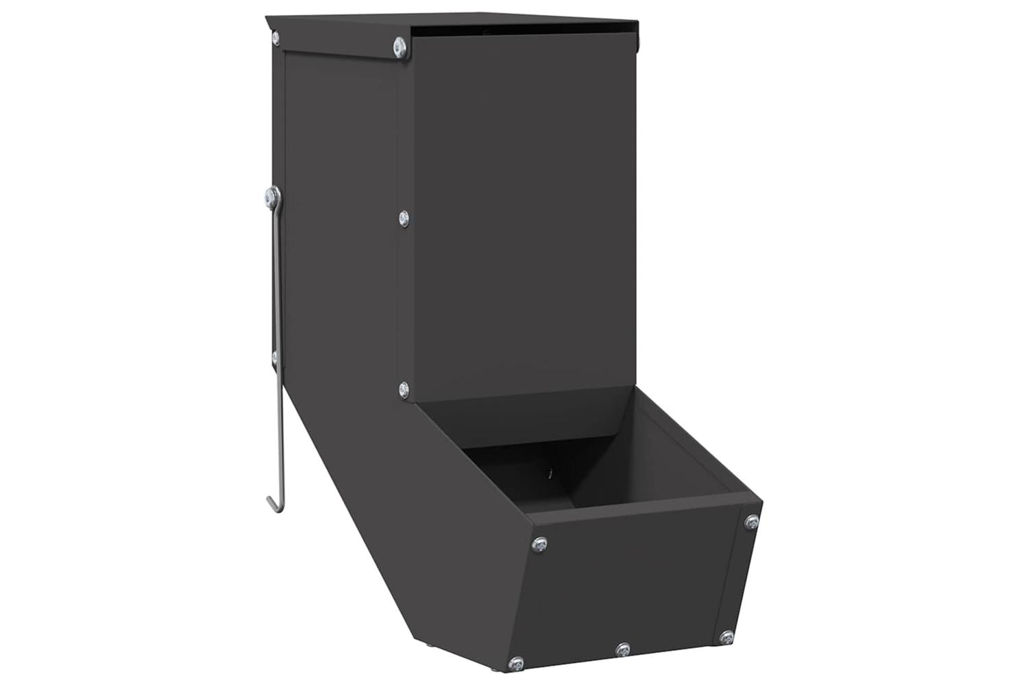 Vidaxl Rabbit Feeder Black 125 X 26 X 285 Cm Cold-rolled Steel-2