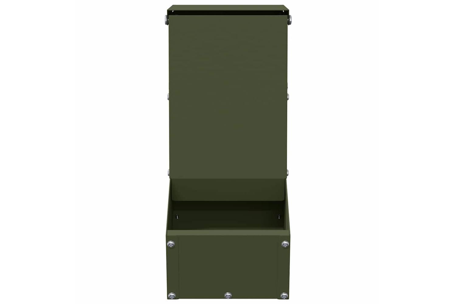 Vidaxl Rabbit Feeder Olive Green 125 X 26 X 285 Cm Cold-rolled Steel-4