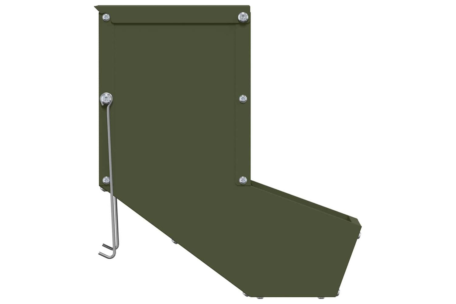 Vidaxl Rabbit Feeder Olive Green 125 X 26 X 285 Cm Cold-rolled Steel-5
