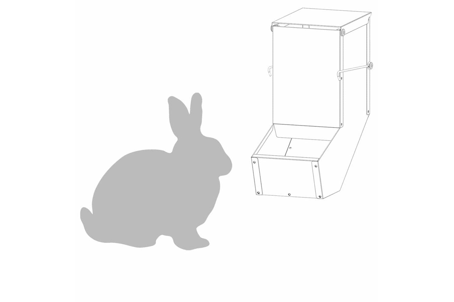Vidaxl Rabbit Feeder Olive Green 125 X 26 X 285 Cm Cold-rolled Steel-9