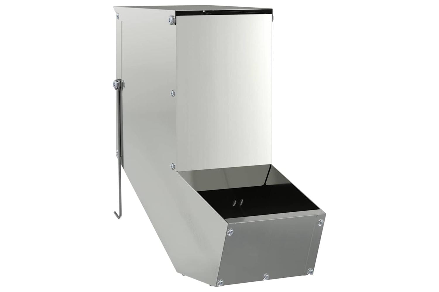Vidaxl Rabbit Feeder Silver 125 X 26 X 285 Cm Galvanised Steel-2