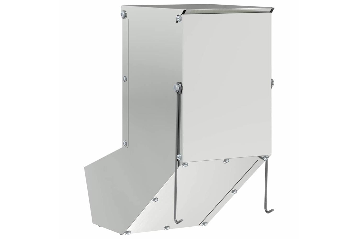 Vidaxl Rabbit Feeder Silver 125 X 26 X 285 Cm Galvanised Steel-6