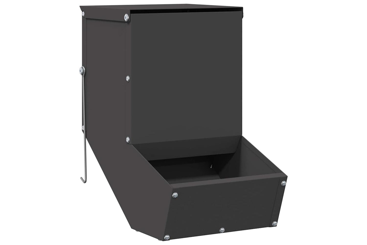 Vidaxl Rabbit Feeder Black 175 X 26 X 285 Cm Cold-rolled Steel-2