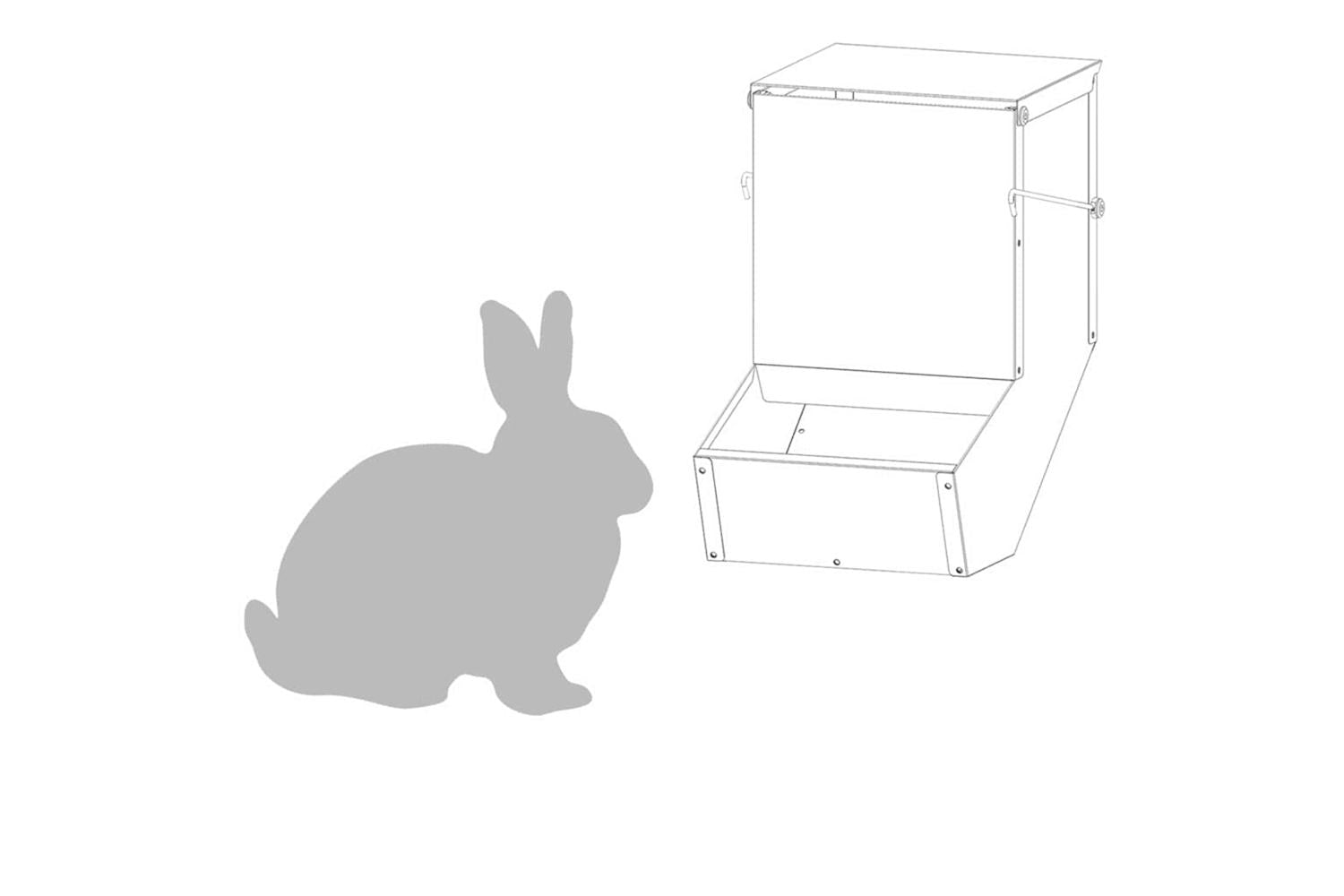Vidaxl Rabbit Feeder Black 175 X 26 X 285 Cm Cold-rolled Steel-9