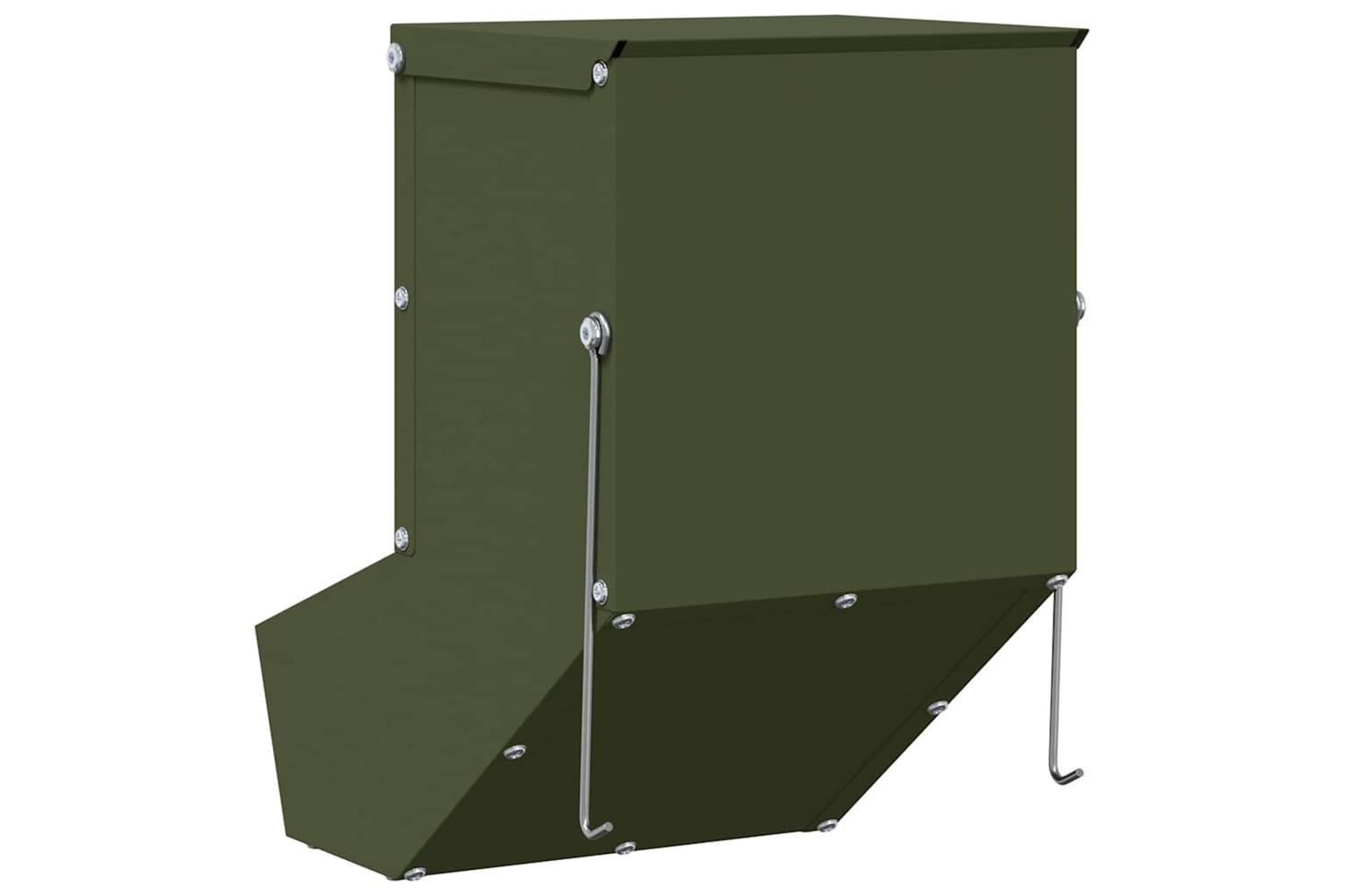 Vidaxl Rabbit Feeder Olive Green 175 X 26 X 285 Cm Cold-rolled Steel-8