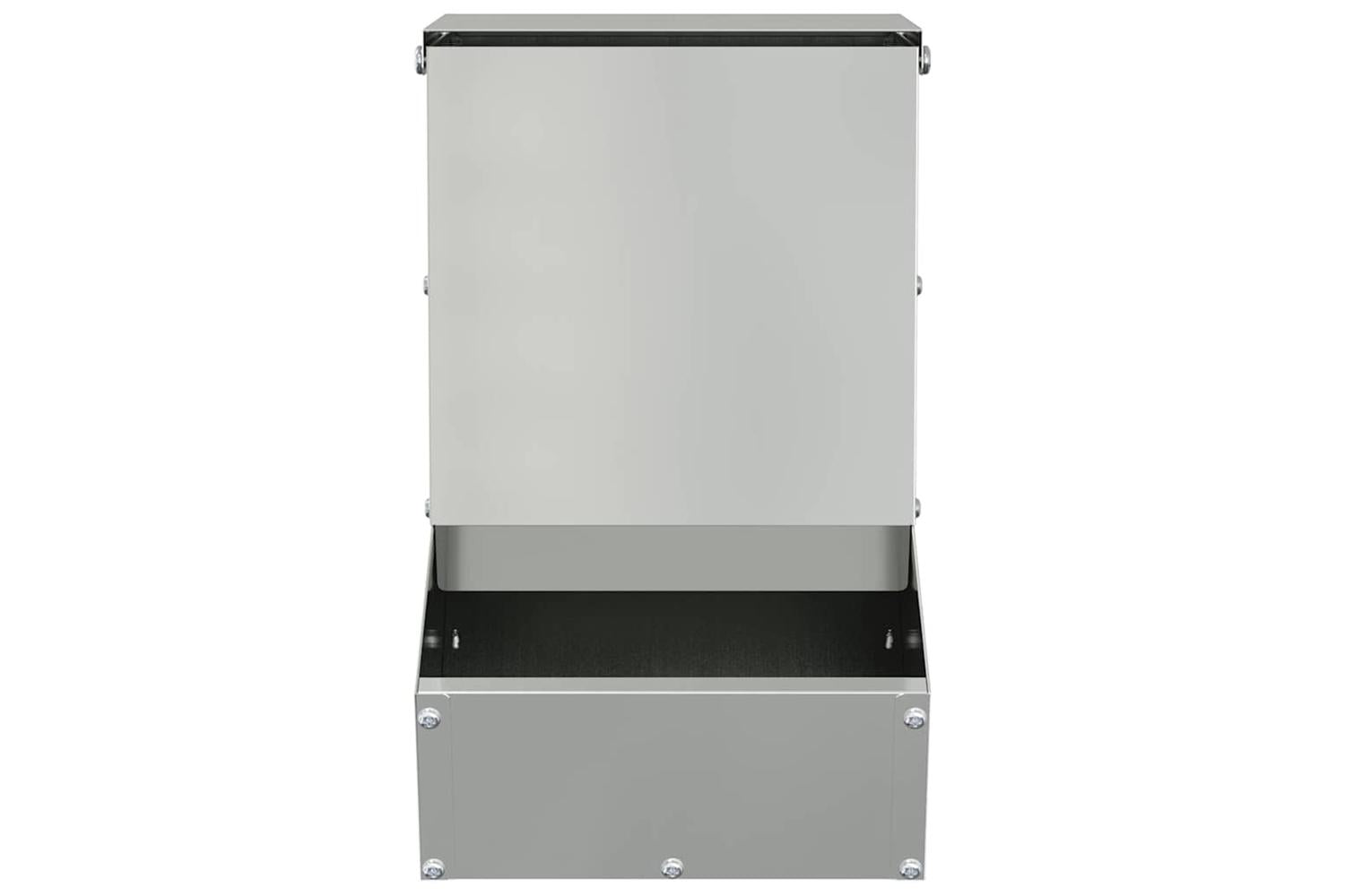 Vidaxl Rabbit Feeder Silver 175 X 26 X 285 Cm Galvanised Steel-4