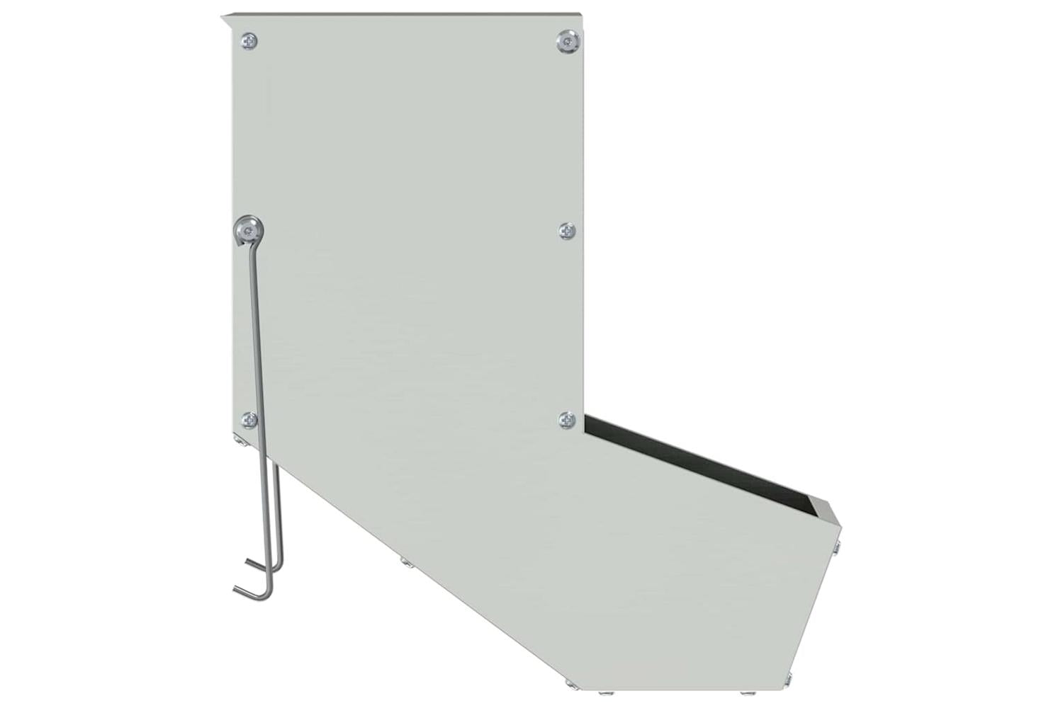 Vidaxl Rabbit Feeder Silver 175 X 26 X 285 Cm Galvanised Steel-5