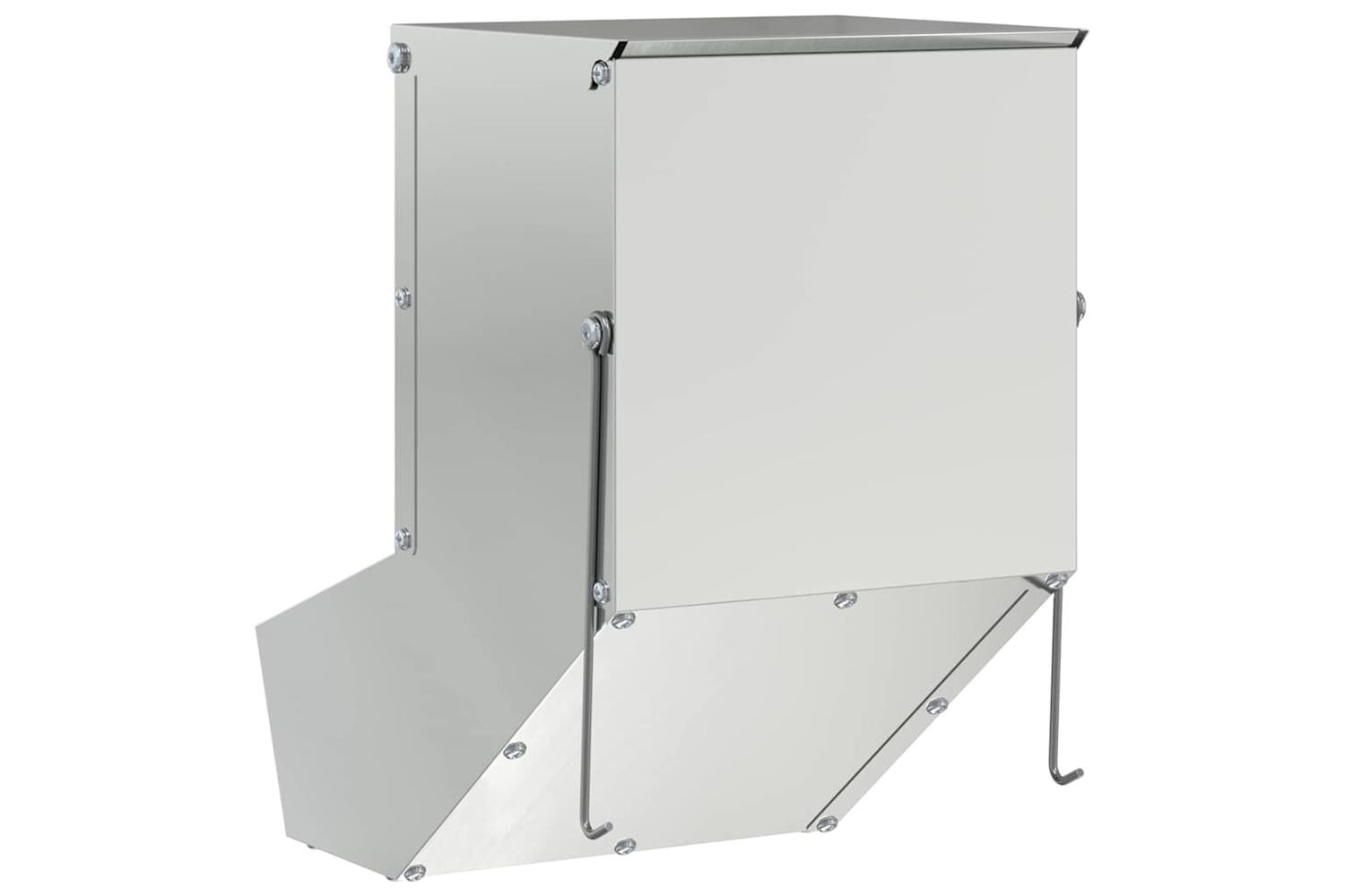 Vidaxl Rabbit Feeder Silver 175 X 26 X 285 Cm Galvanised Steel-6