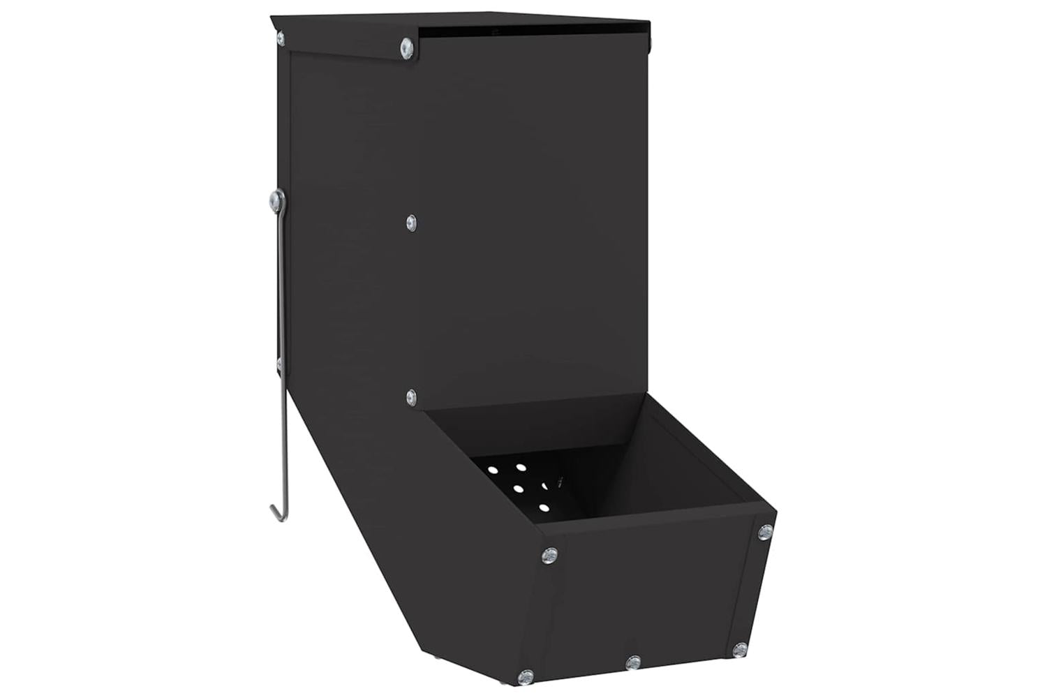 Vidaxl Rabbit Feeder Black 125 X 26 X 285 Cm Cold-rolled Steel-2