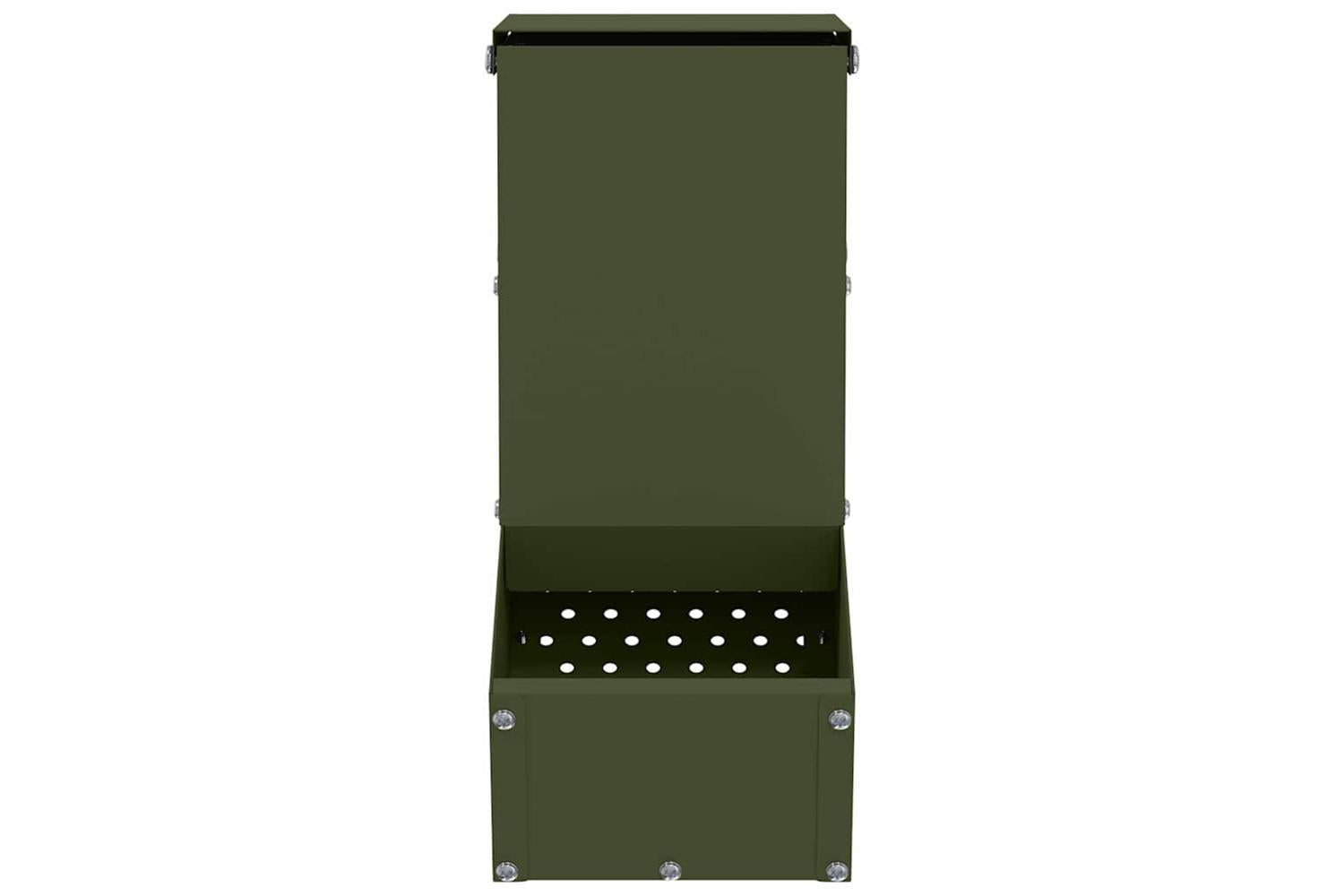 Vidaxl Rabbit Feeder Olive Green 125 X 26 X 285 Cm Cold-rolled Steel-4